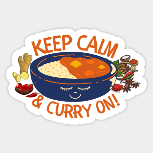 Keep Calm and Curry On Sticker